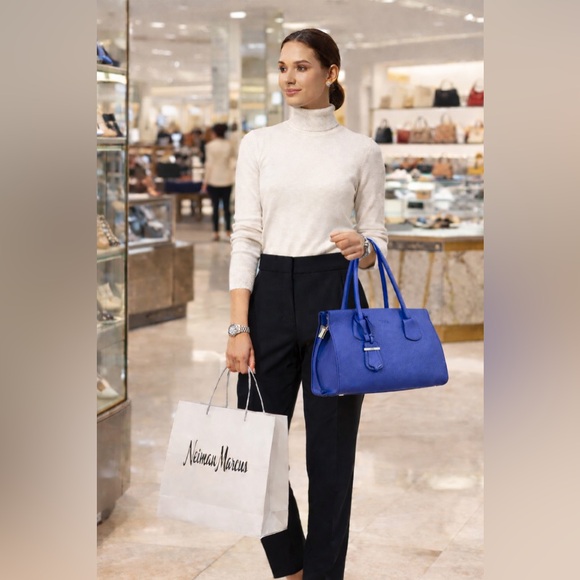 Tod's Blue Leather Tote/Satchel. Exceptional Condition. - Picture 2 of 16